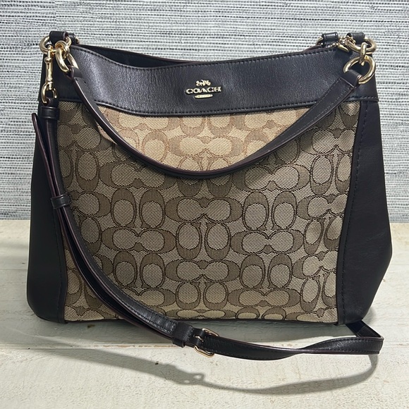 Coach Handbags - Coach Small Lexy Signature Jacquard Shoulder Bag